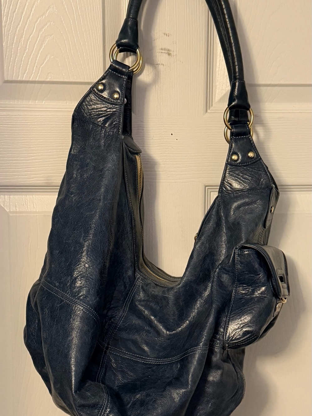 VINTAGE DESIGNER ZINA EVA quality hobo Bag with Gold Hardware